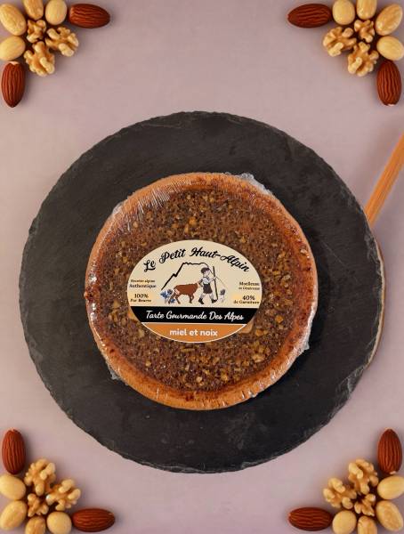 Acheter une tarte sablée pur beurre miel et noix Le Petit Haut‑Alpin, spécial libre‑service GMS, recette gourmande et différenciante