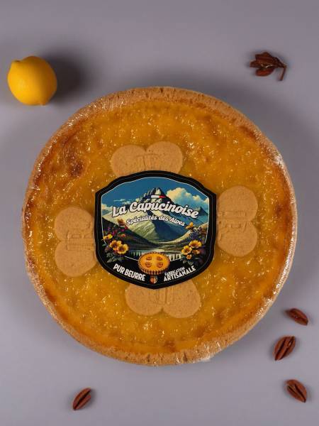 Savourer une tarte sablée pur beurre au citron artisanale des Hautes-Alpes au goût frais et délicatement acidulé