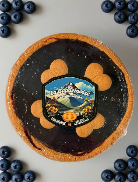 Déguster une tarte sablée pur beurre à la myrtille artisanale des Hautes-Alpes aux saveurs fruitées et authentiquement gourmandes