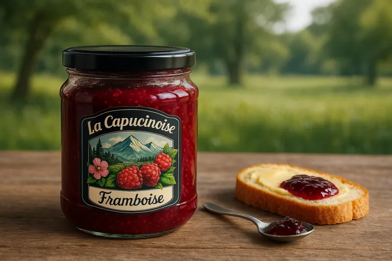 Acheter une confiture artisanale de framboise fraîche sans conservateur au goût intense et naturel, à Gap Hautes-Alpes