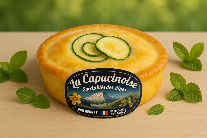 Commander une tourte à la courgette et menthe artisanale, cuisine végétarienne fraîche et locale, à Grenoble en Isère